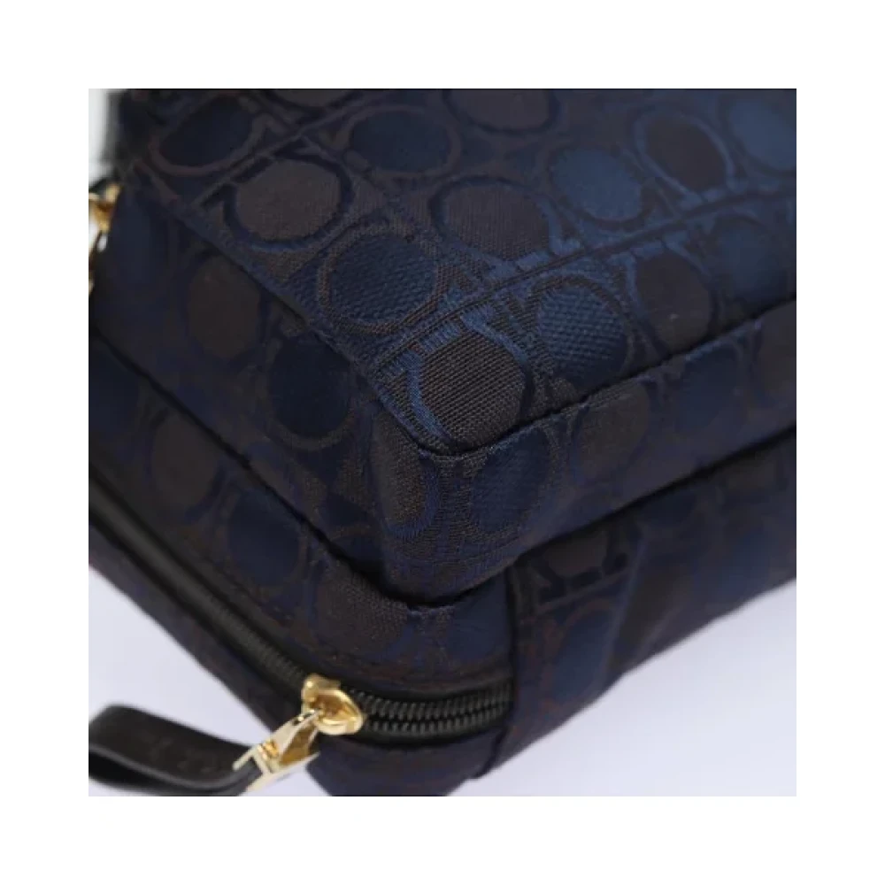 Salvatore Ferragamo Pre-owned Canvas handbags Blue Dames