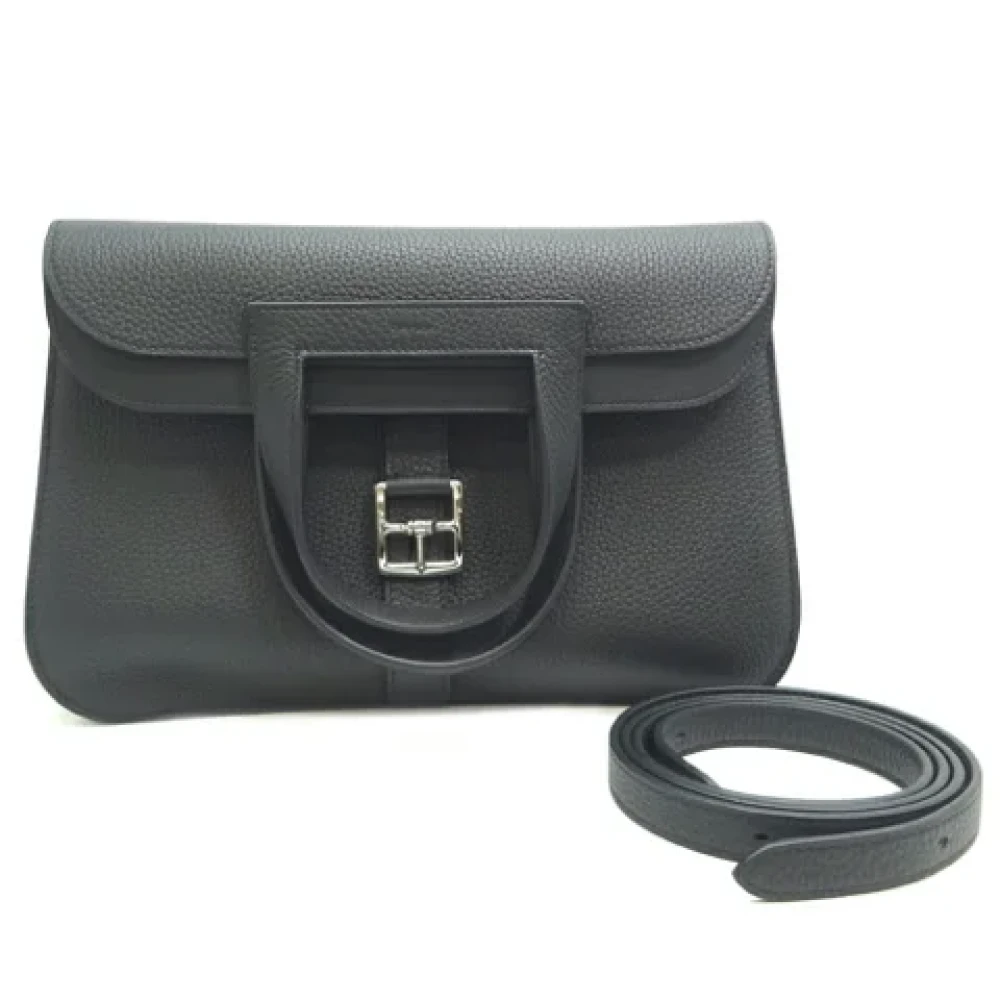 Hermès Vintage Pre-owned Fabric handbags Black Dames