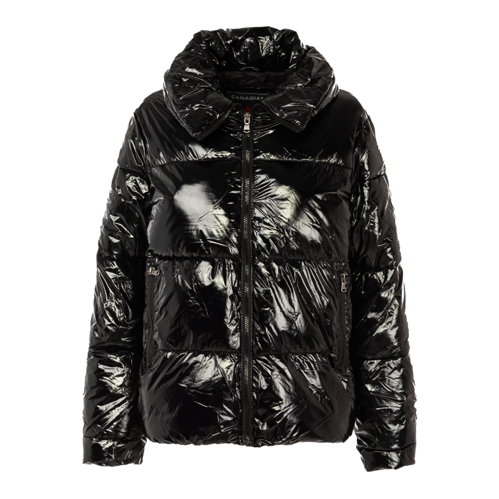 Canadian Classics Glanzende Dames Pufferjas Black Dames