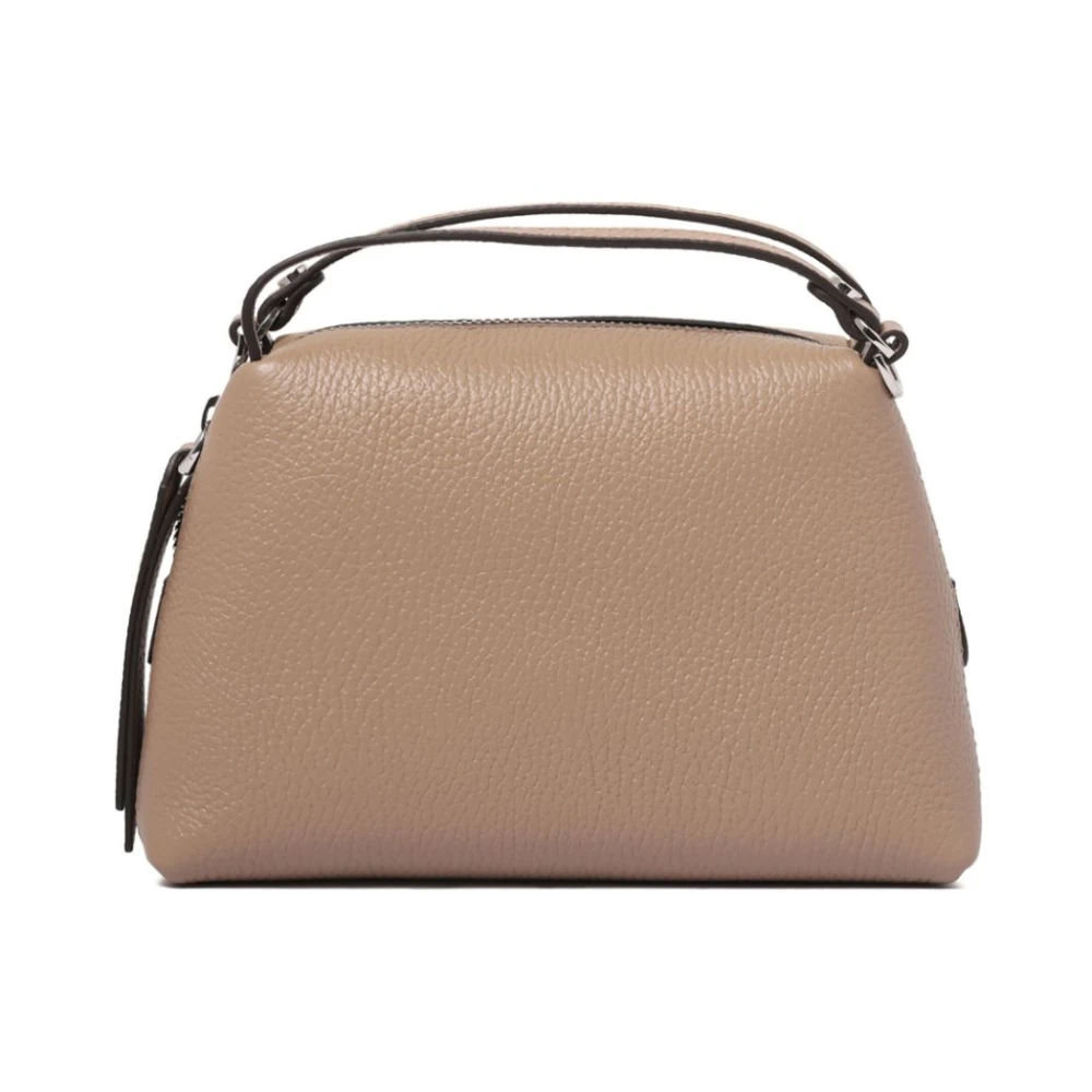 Gianni Chiarini Bruin Leren Schoudertas met Logo Brown Dames
