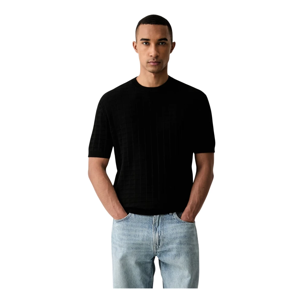 Armani Exchange - Strick-T-Shirt - Tops - Herren - Schwarzk - L - Bild 4