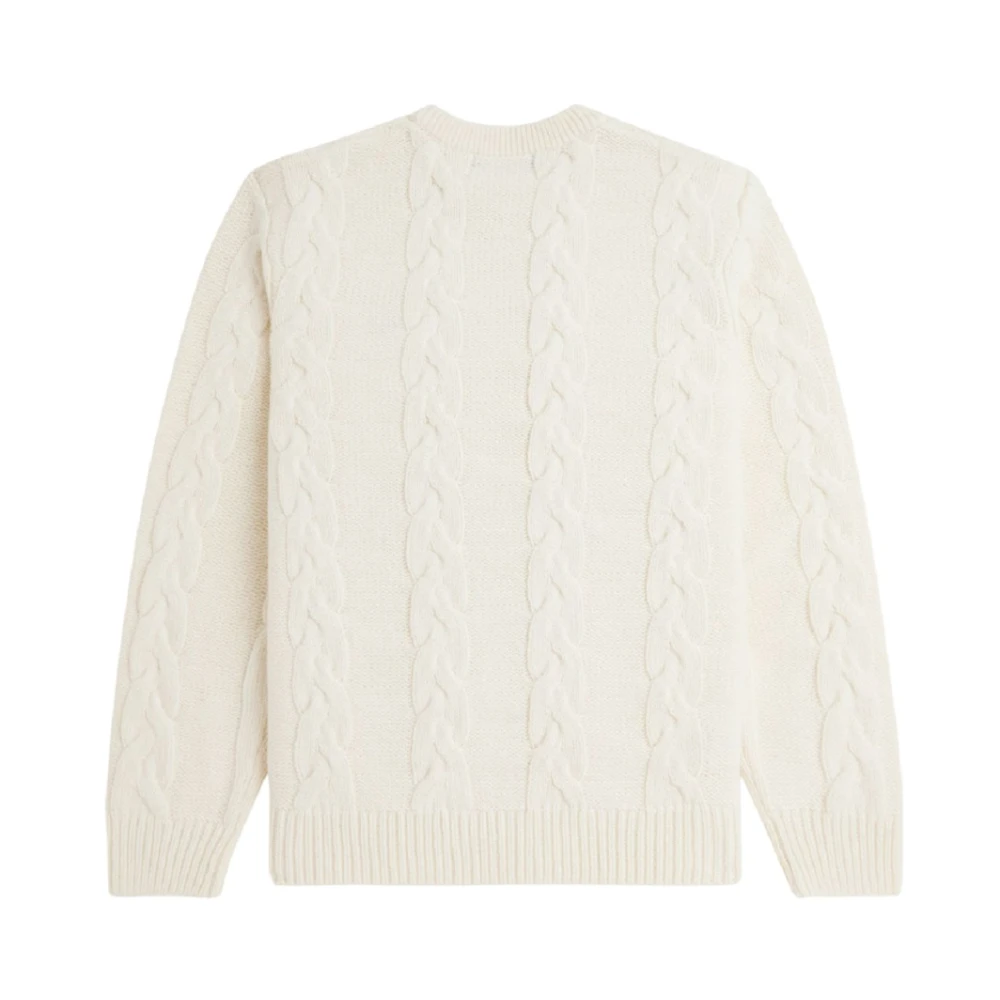 Fred Perry Crème Sweater voor Mannen Aw24 Beige Heren