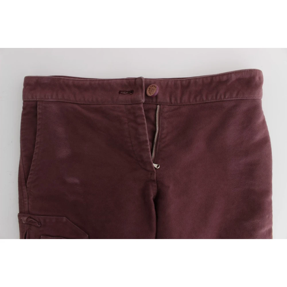 Ermanno Scervino Bordeaux Cargo Capri Broek Red Dames