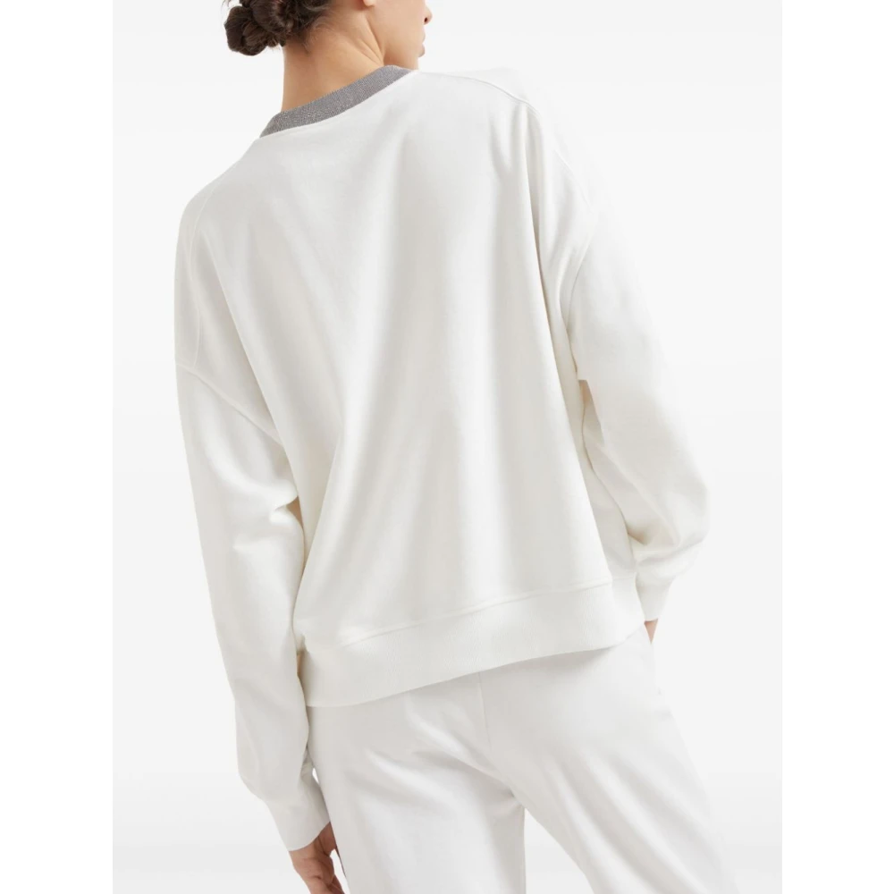 BRUNELLO CUCINELLI Beige Sweaters voor Mannen White Dames
