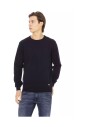 pull-declaratif-bleu-a-col-rond