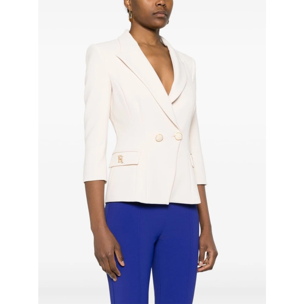 Elisabetta Franchi Stijlvolle Jassen Beige Dames