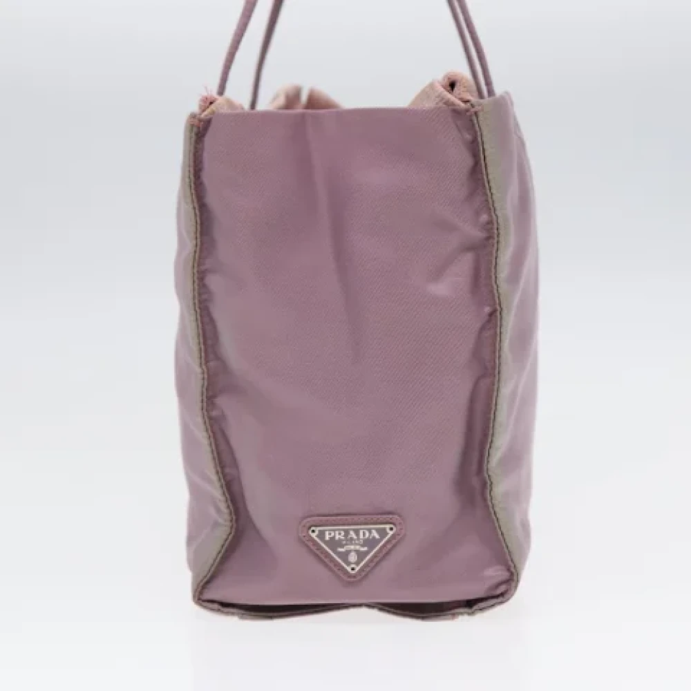 Prada Vintage Pre-owned Leather handbags Purple Dames
