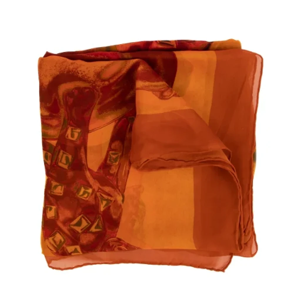 Cartier Vintage Pre-owned Silk scarves Orange Dames