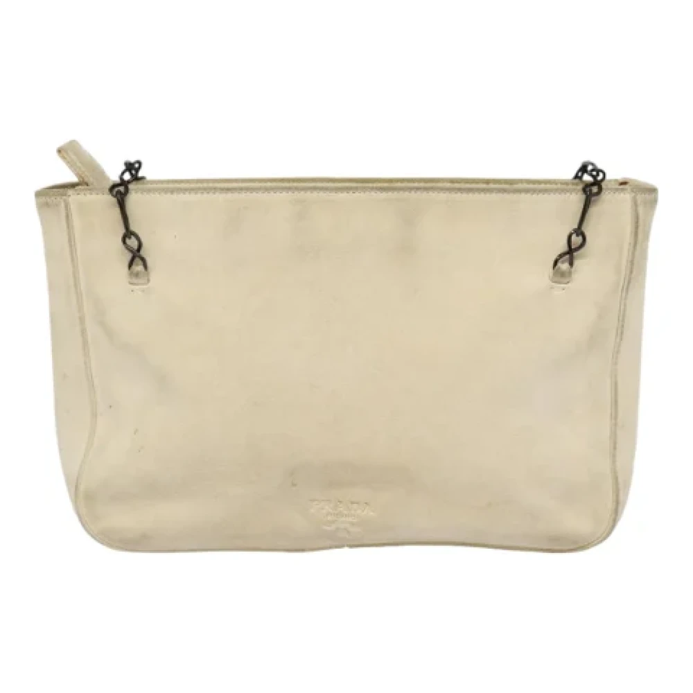 Prada Vintage Pre-owned Suede prada-bags Beige Dames