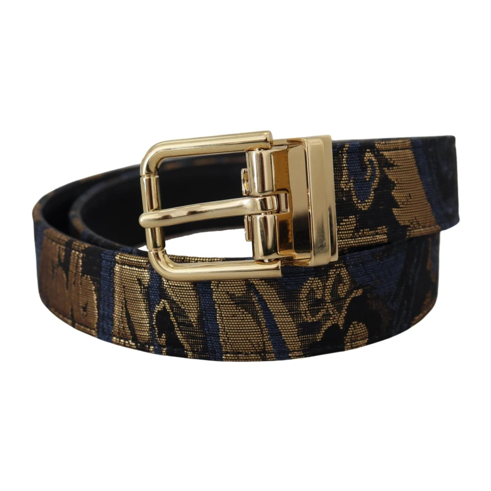 Dolce & Gabbana Luxe Jacquard Logo Gesp Riem Multicolor Dames