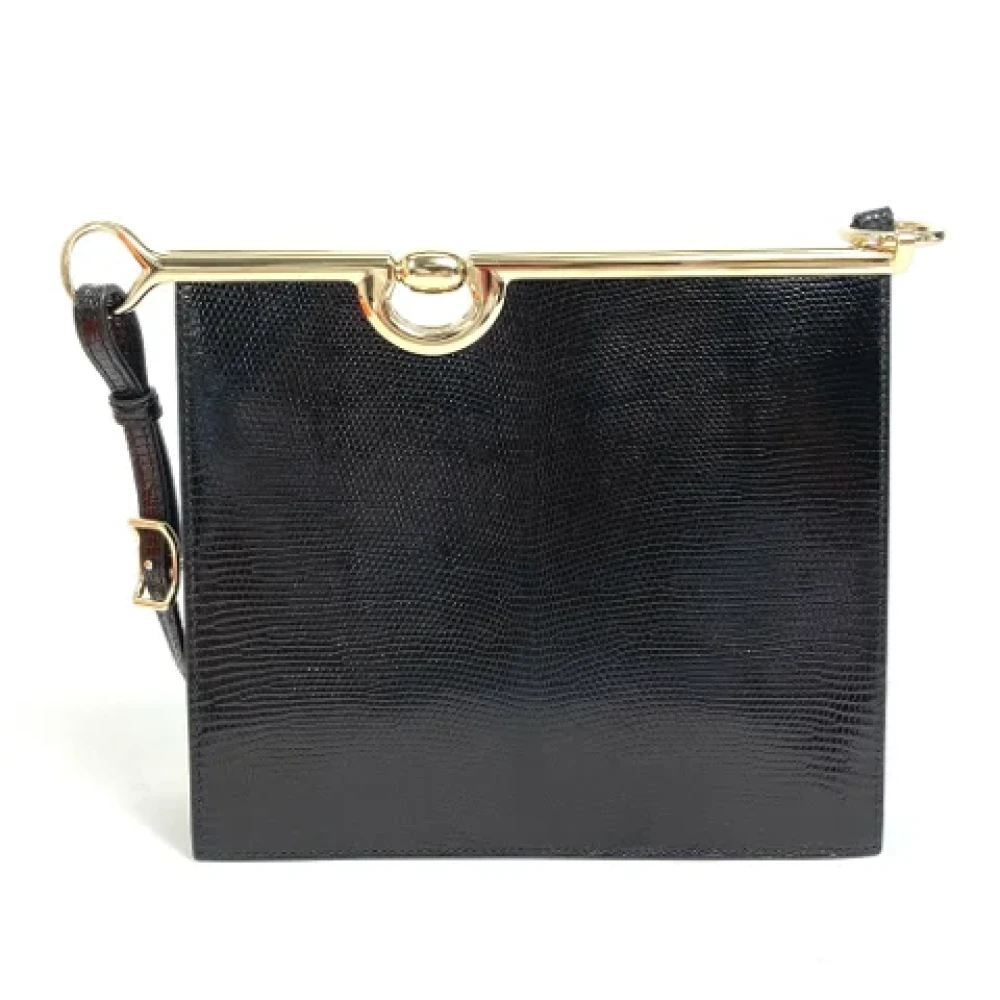 Hermès Vintage Pre-owned Fabric shoulder-bags Black Dames