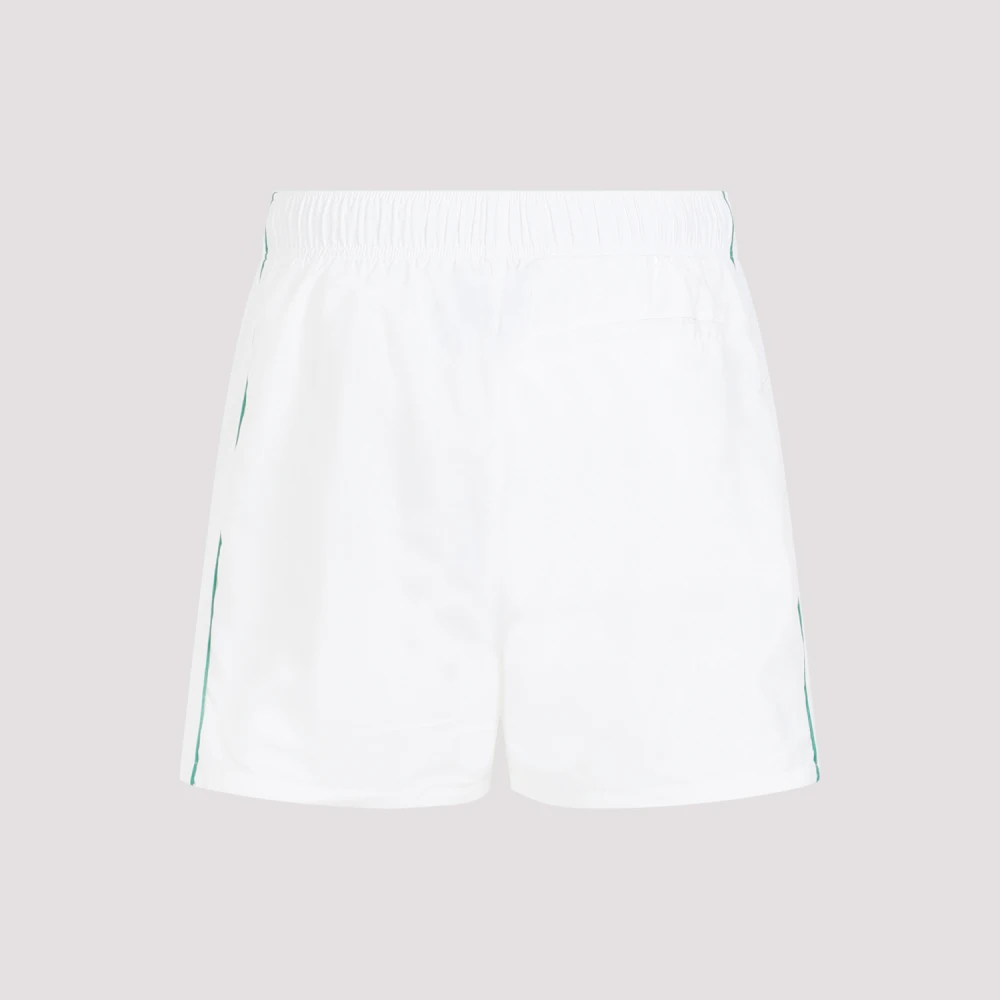 Casablanca Witte Track Shorts met Groene Stiksels White Heren