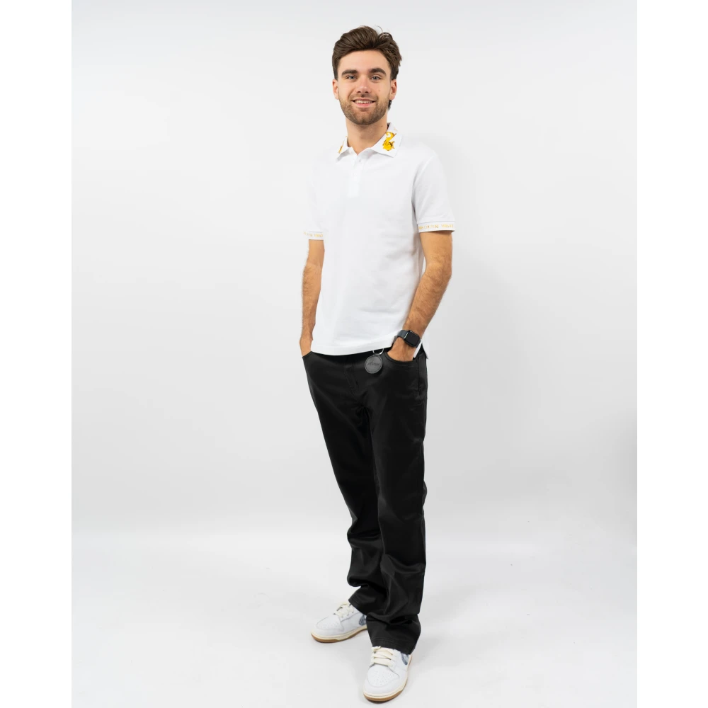 Versace Jeans Couture Korte Mouw Polo White Heren