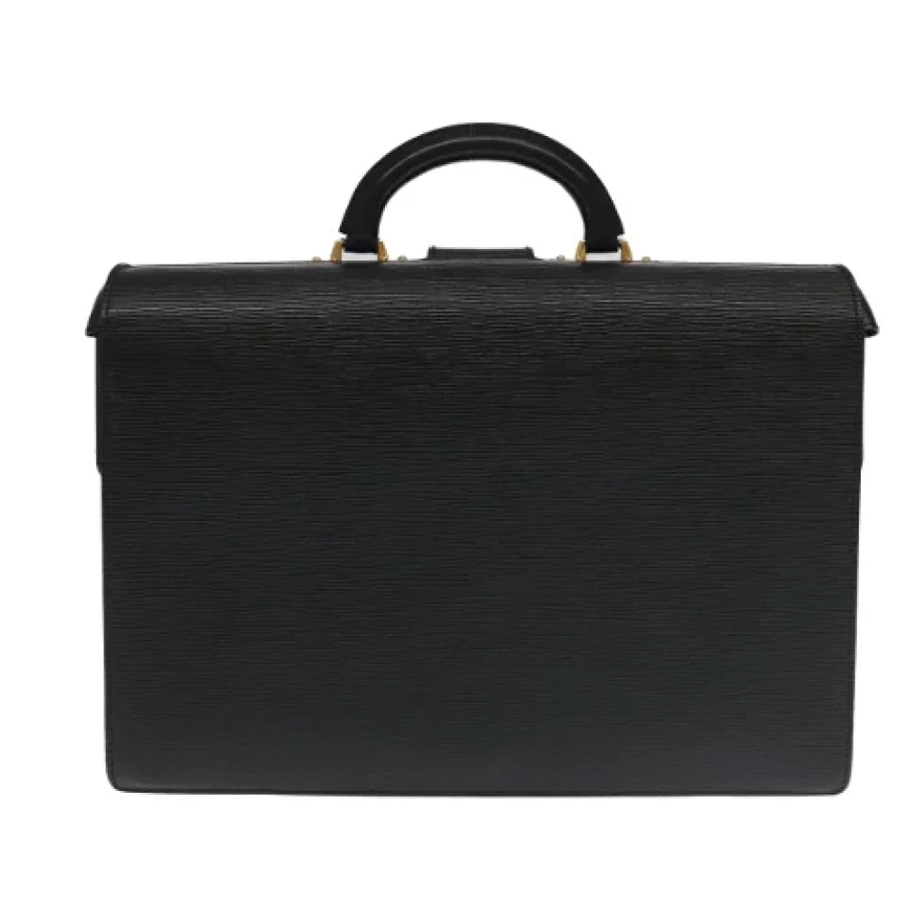 Louis Vuitton Vintage Pre-owned Leather briefcases Black Dames