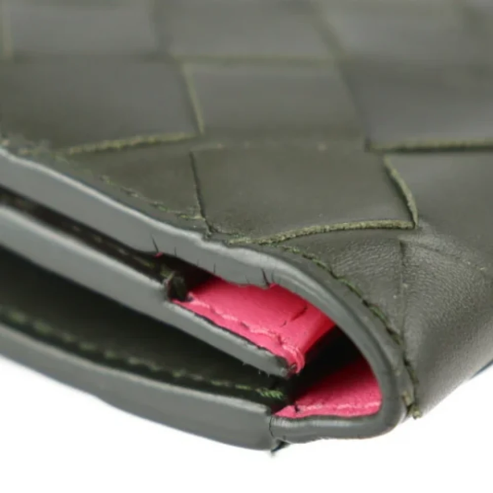 Bottega Veneta Vintage Pre-owned Leather wallets Black Dames