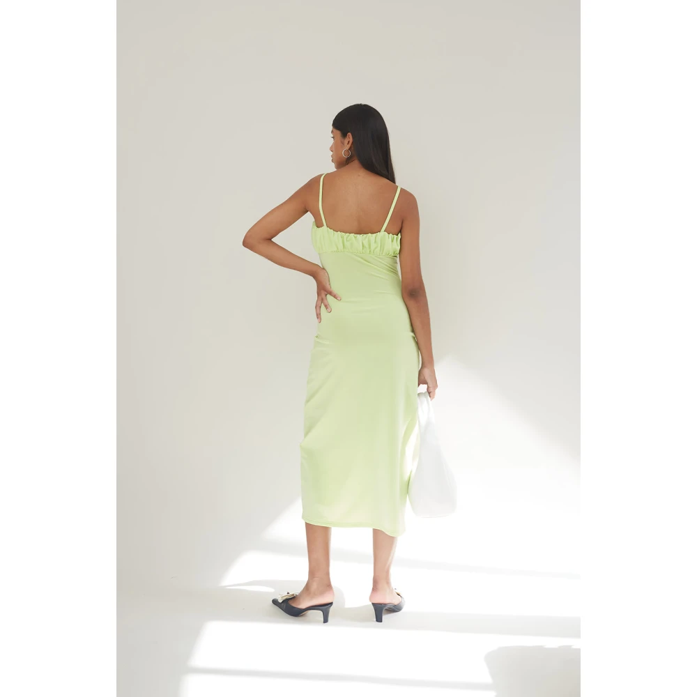 Opéra Sport Luchtige Daisy Jurk Shadow Lime Green Dames