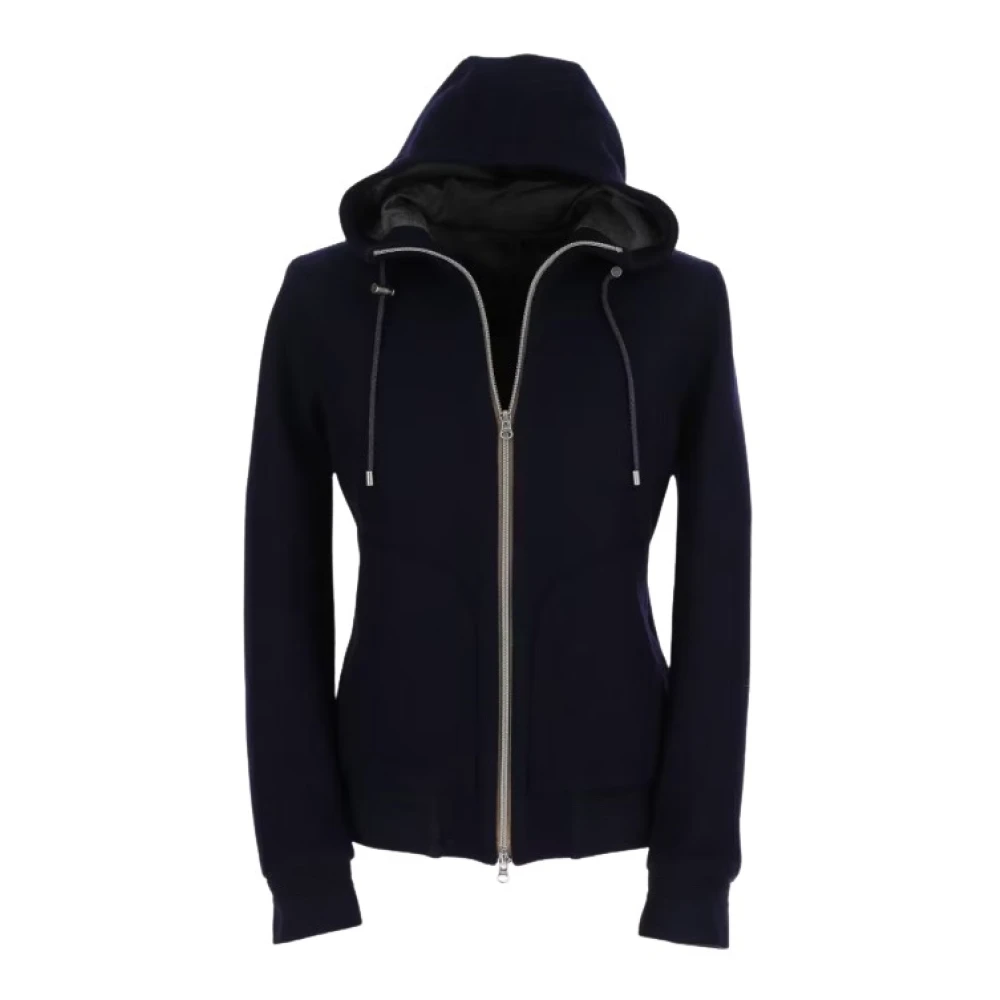 Lubiam Capuchon wollen jersey jas Blue Heren