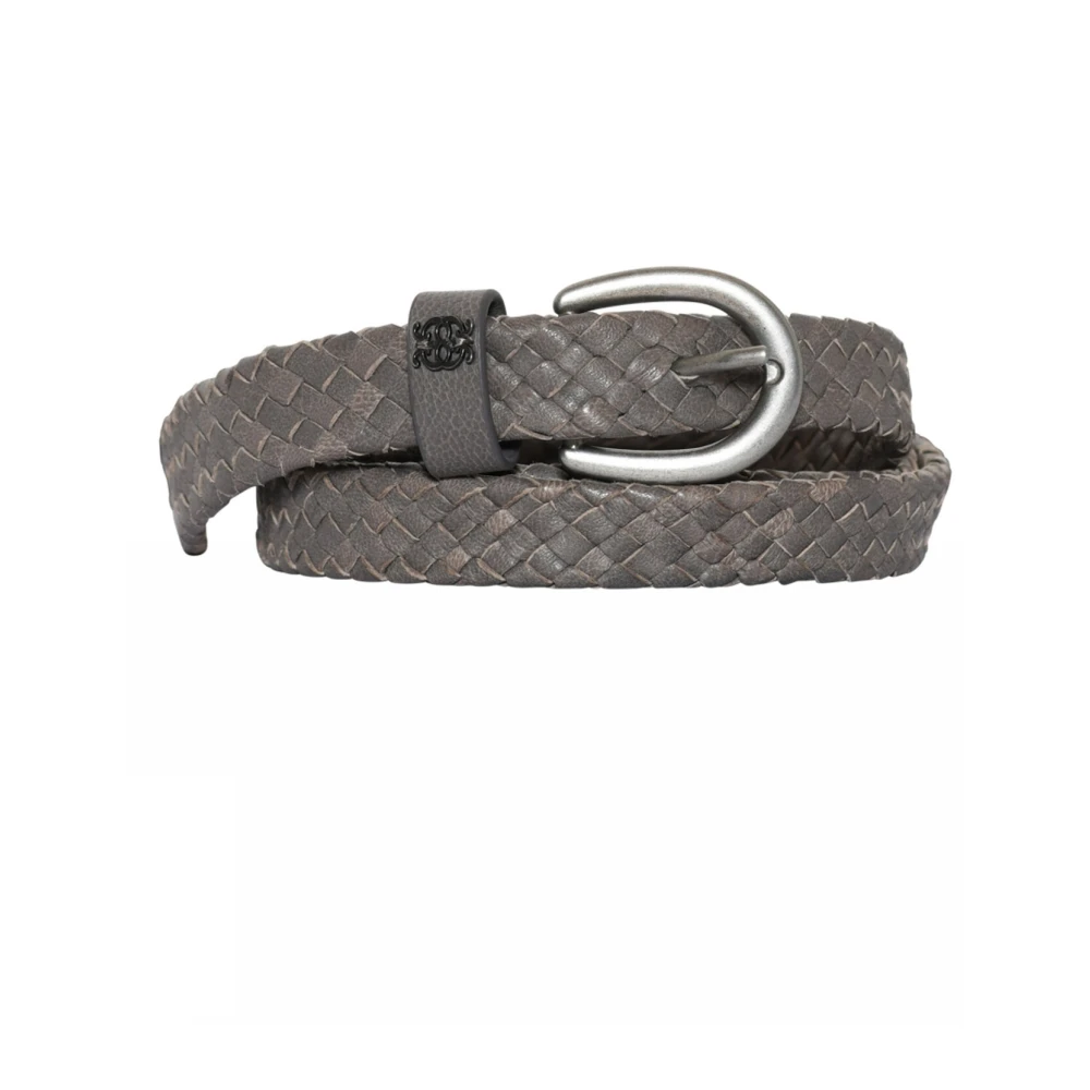 Gustav Gevlochten Leren Riem Stijlvol Dames Accessoire Gray Dames