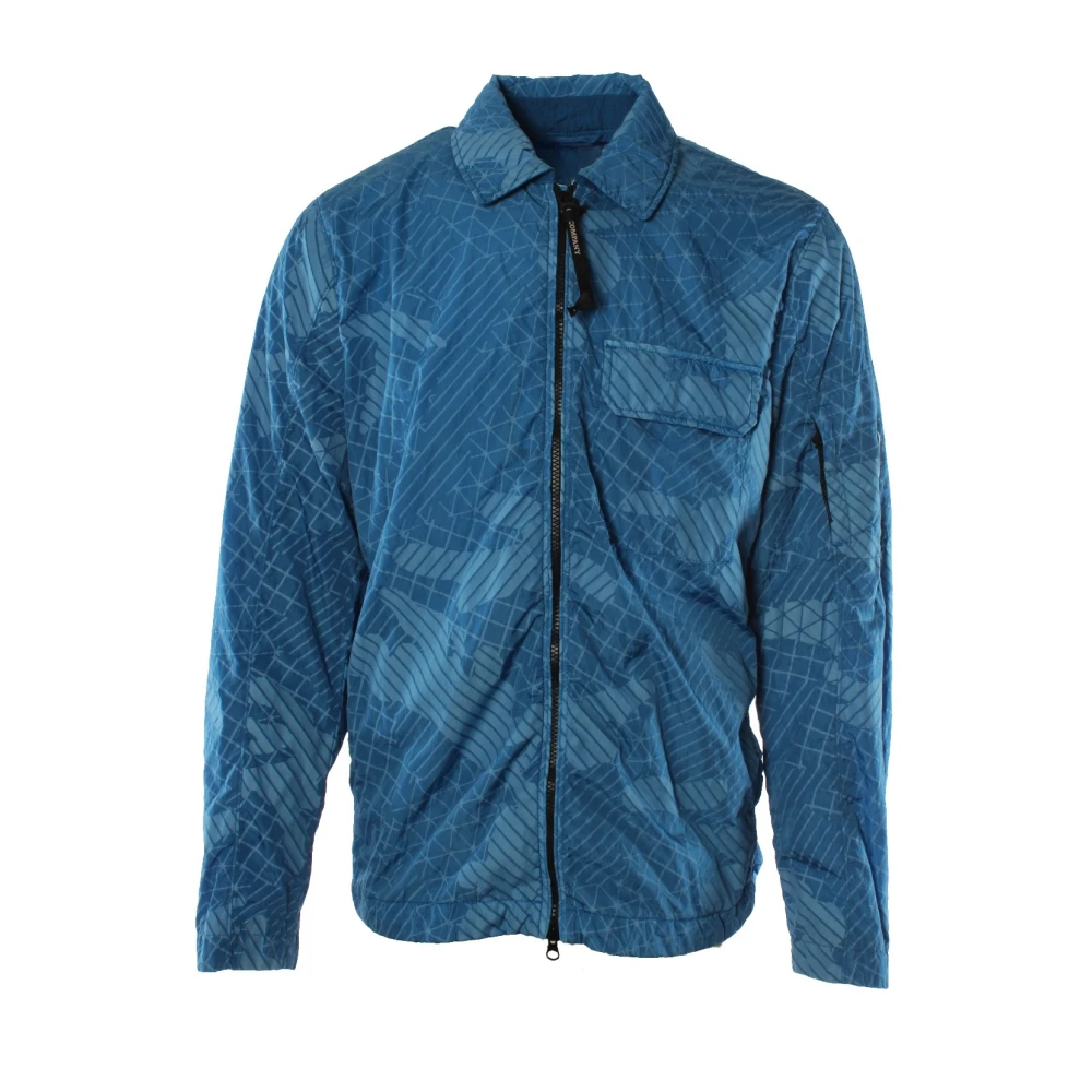 C.p. Company Men's Blue Camo Net Overshirt