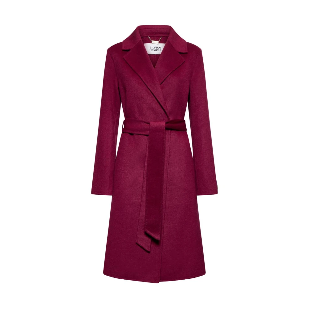 Silvian Heach Mujer Rojo - Abrigo Con Cinturón - Coats - 2XS