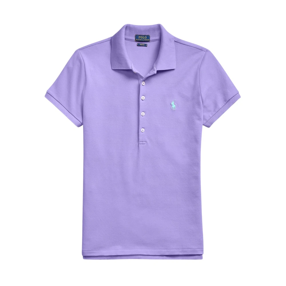 Ralph Lauren Lila Polo Shirt met Iconisch Pony Borduurwerk Purple Dames