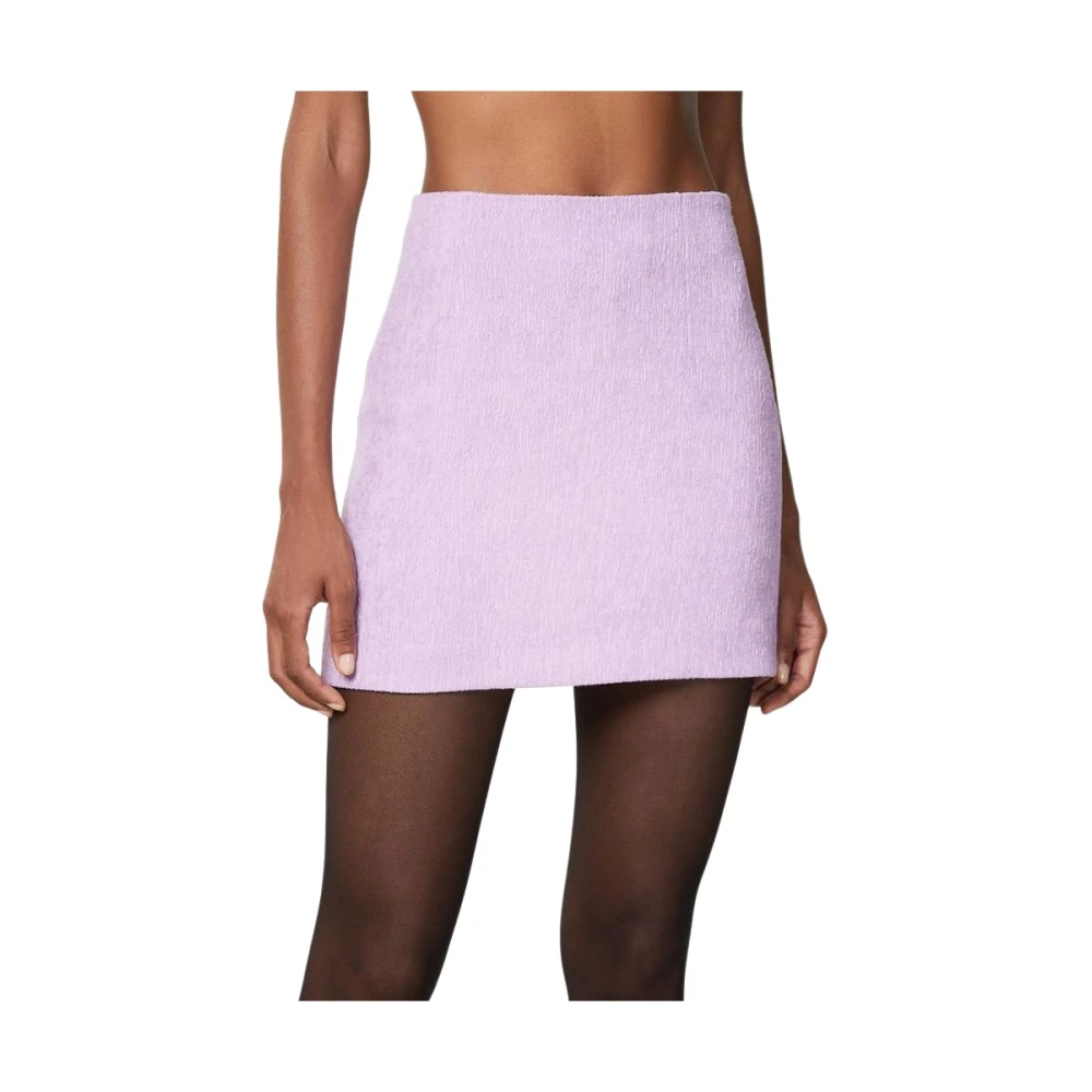 Patrizia Pepe Femme Violet Jupes, Taille: 38 Fr Mini Jupe Droite