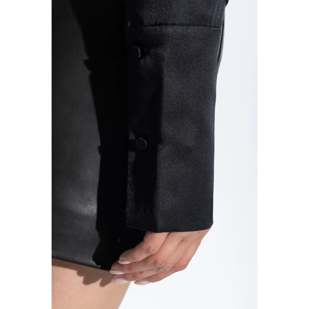 Anine Bing Top met schoudervullingen Black Dames