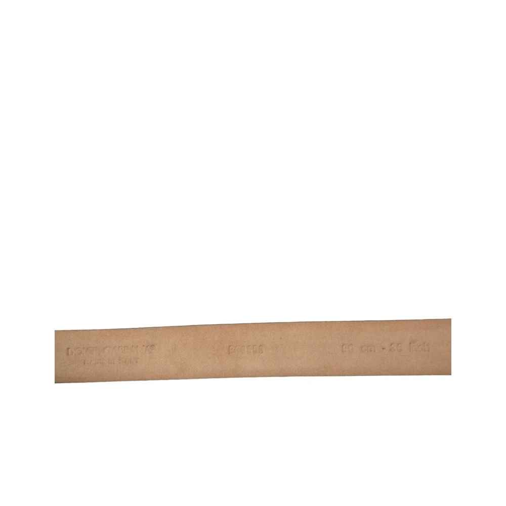 Dolce & Gabbana Elegante donkerbruine leren riem Brown Heren