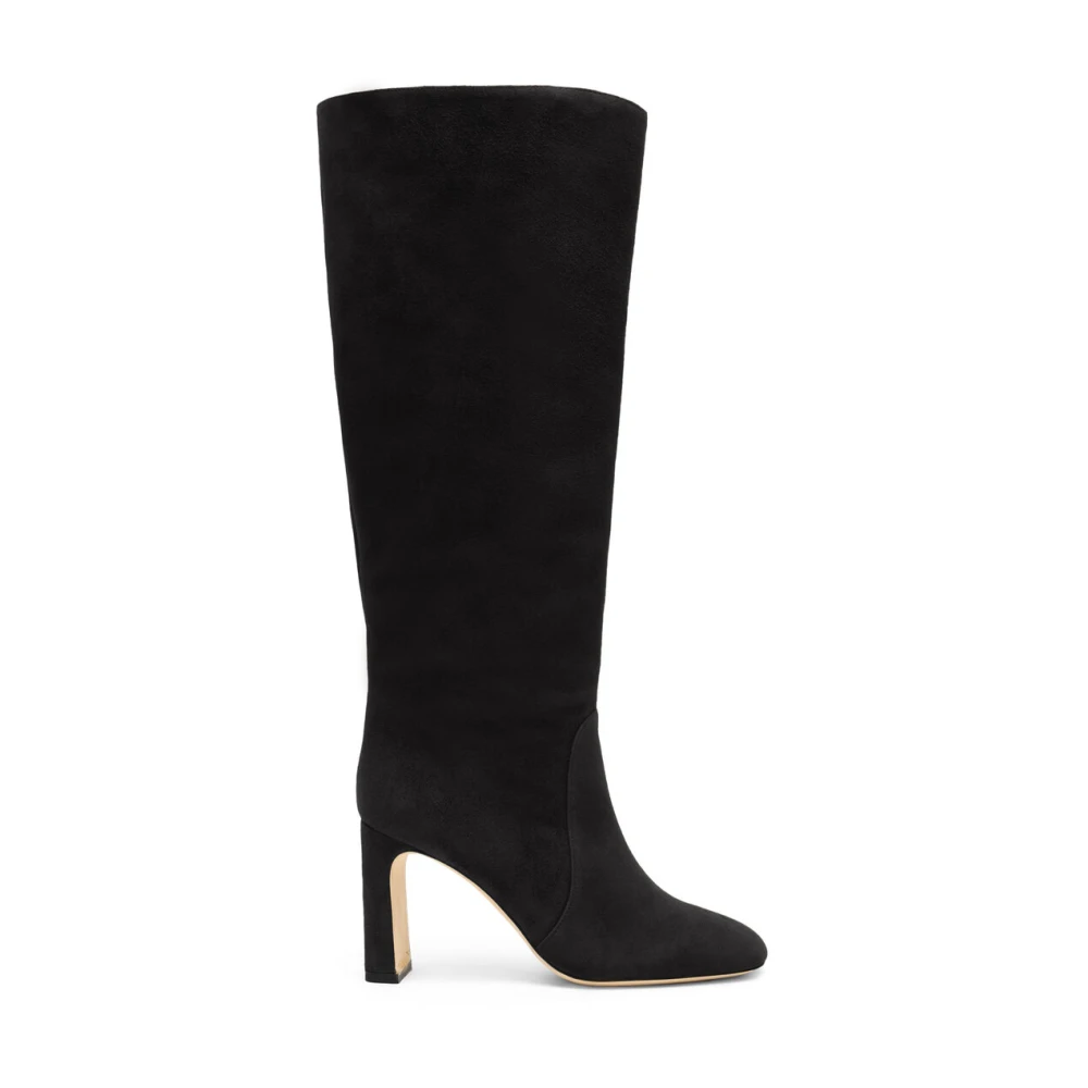 Stuart Weitzman Women's Black Heeled Boots, 6 1/2 Uk, Babette Tubo Boot 85