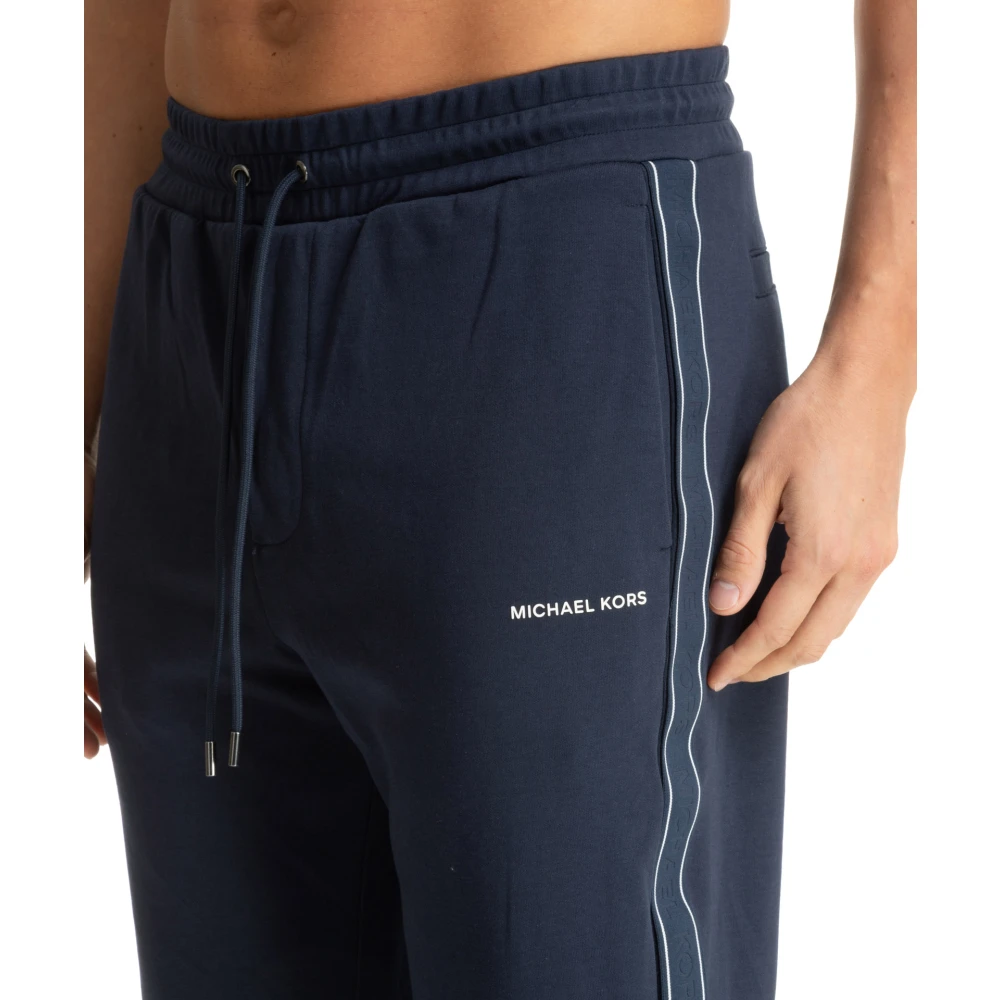Michael Kors Elastische taille trekkoord jogger broek Blue Heren