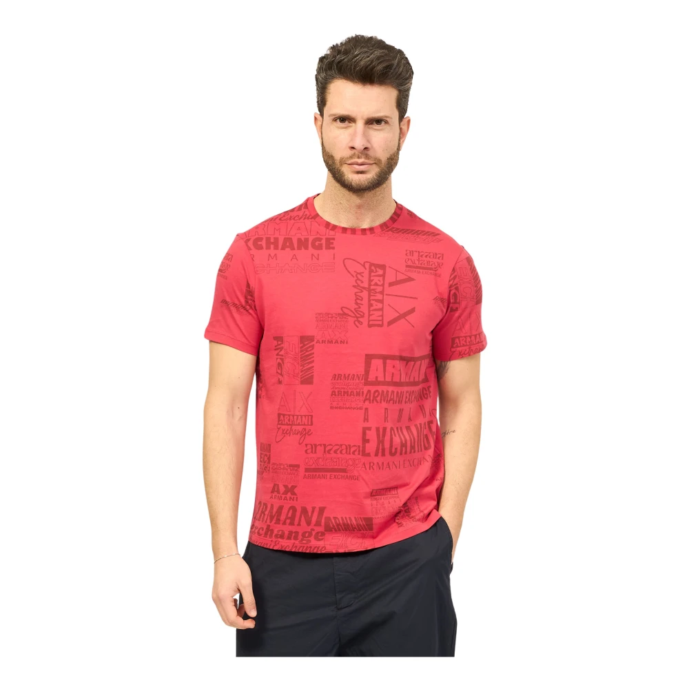 Armani Exchange T-Shirts Red Heren