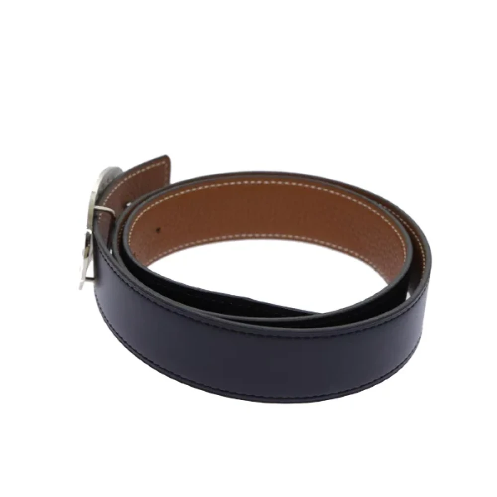 Hermès Vintage Pre-owned Leather belts Black Dames