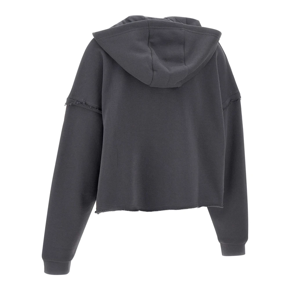 Iceberg Antracietgrijze Katoenen Sweatshirt met Capuchon Gray Dames