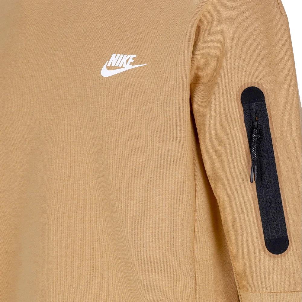 Nike Tech Fleece Crewneck Sweatshirt Beige Heren