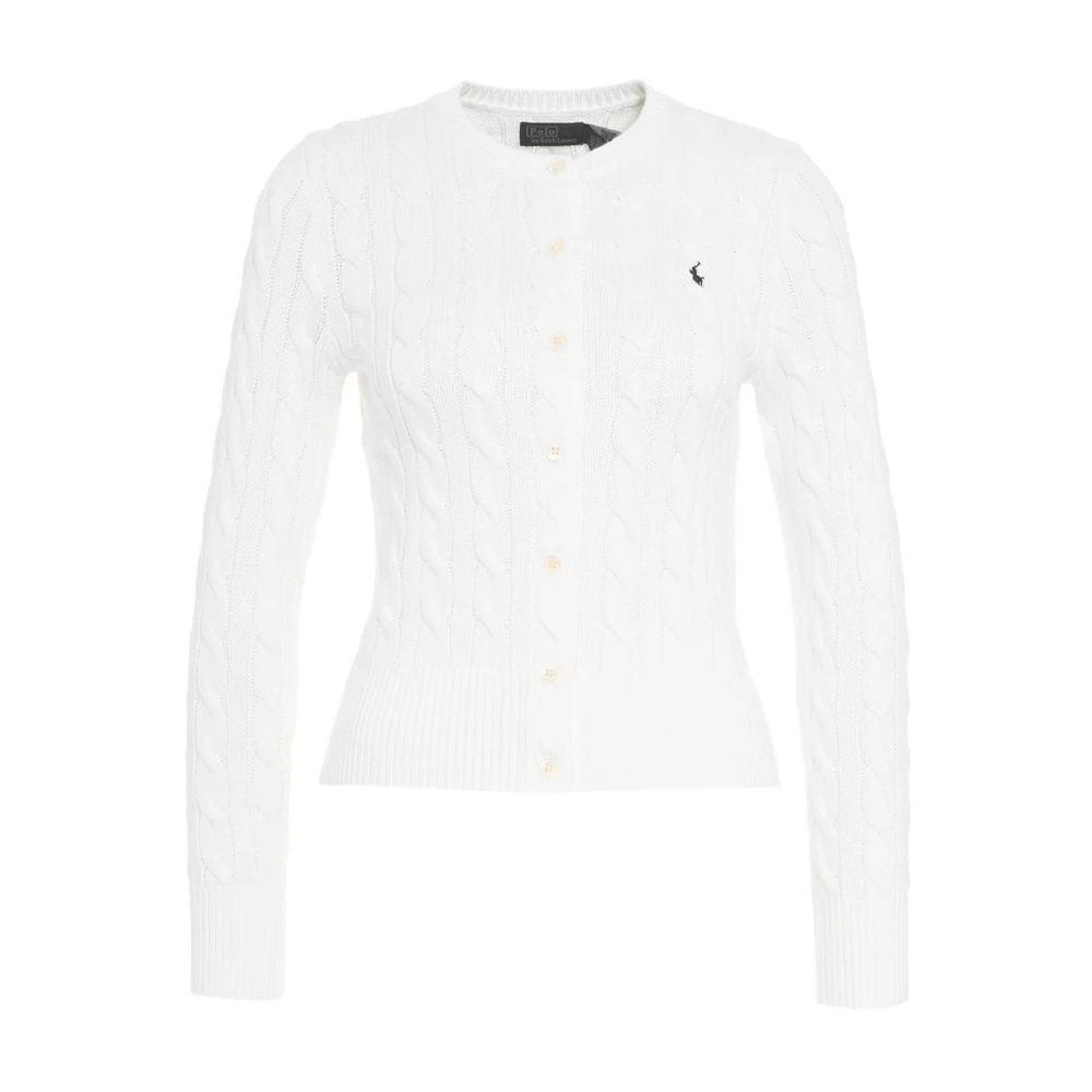 Polo Ralph Lauren Women's White Cardigans, M, Cotton Cardigan