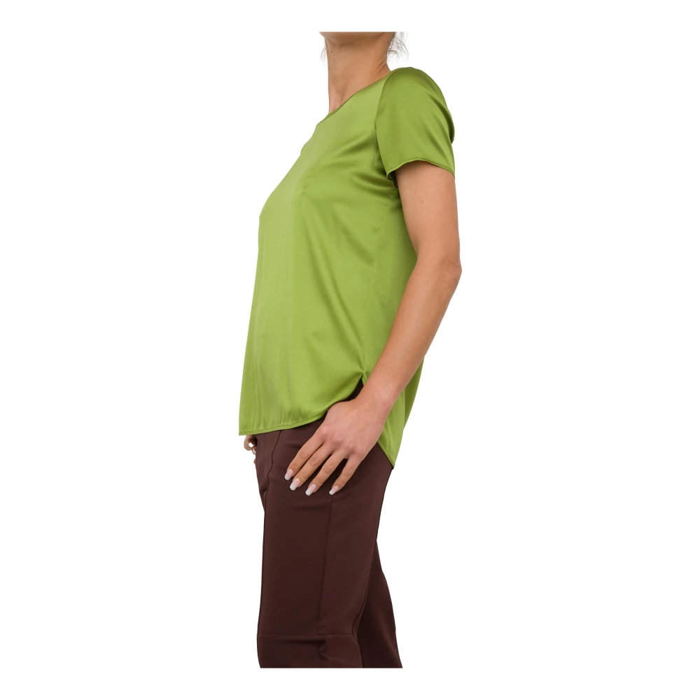 Max Mara Casual Katoenen T-Shirt Green Dames