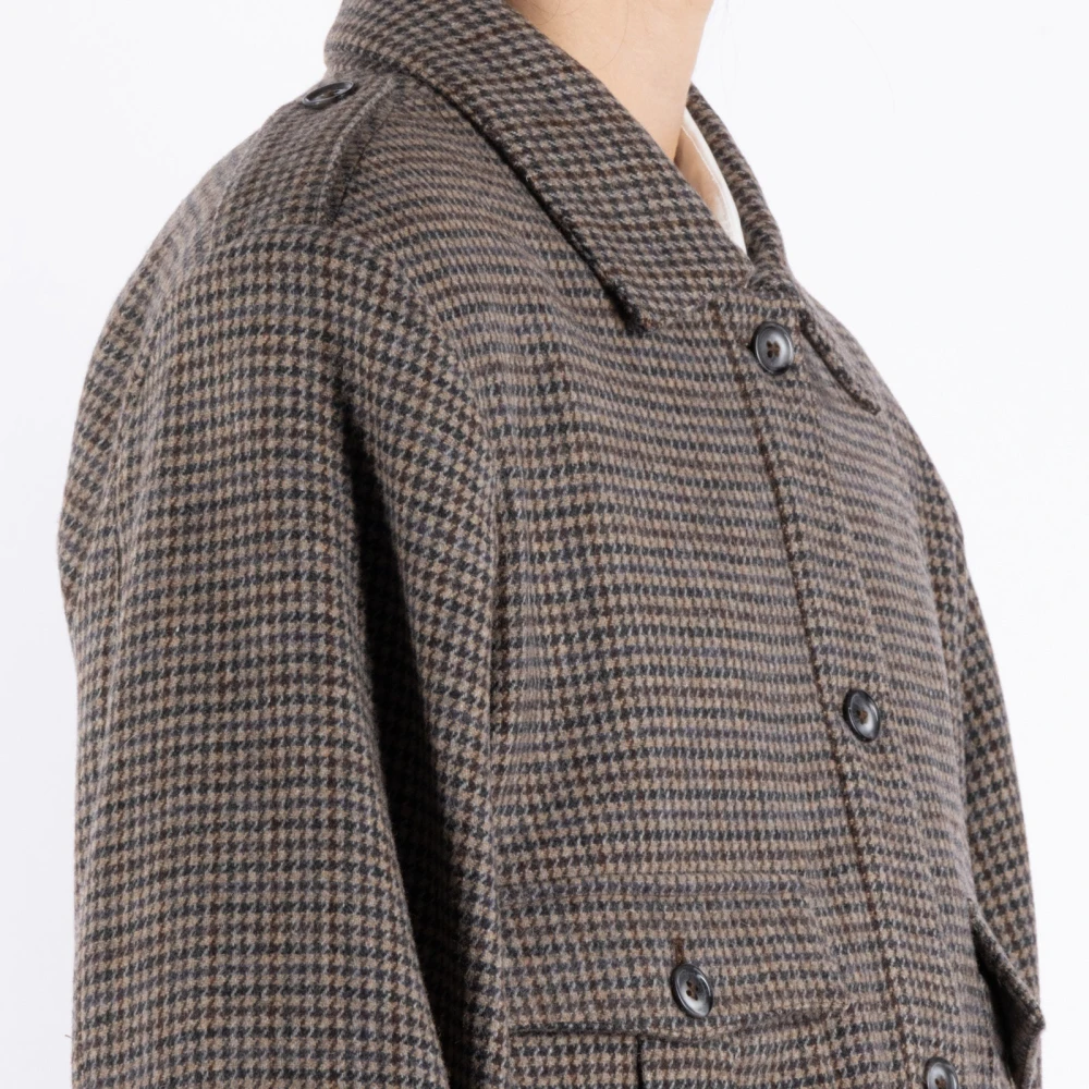 The Garment Bruine Wollen Jas Brown Dames