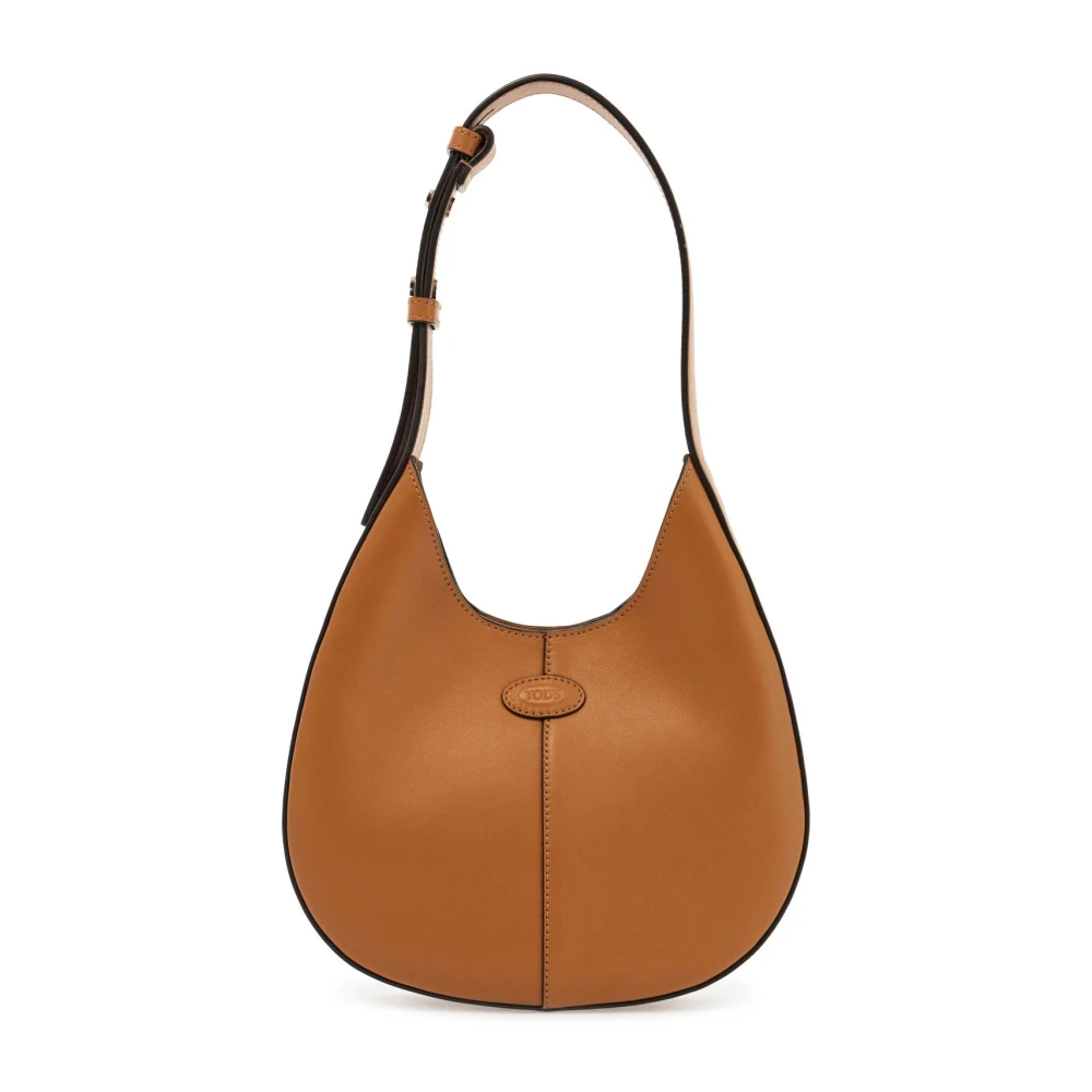 TOD'S Elegante Leren Mini Hobo Tas Brown Dames