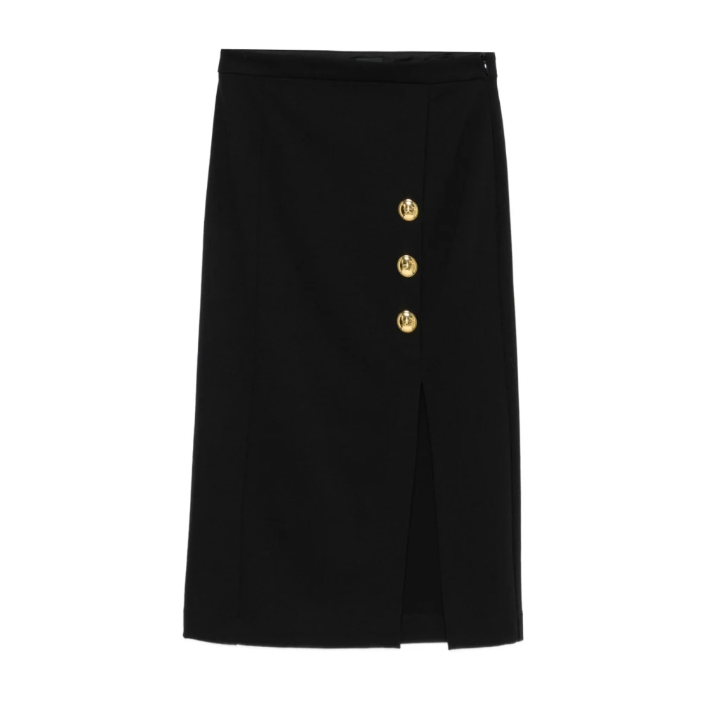 Pinko Women's Black Midi Skirts, L, Giardiniera Skirt