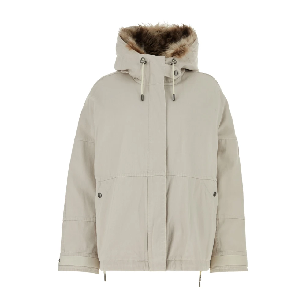 Yves Salomon Stijlvolle Winterjas Beige Dames