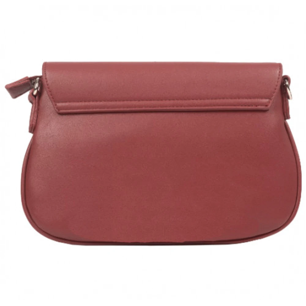 Valentino by Mario Valentino Rode Donkere Handtas met Gouden Logo Red Dames