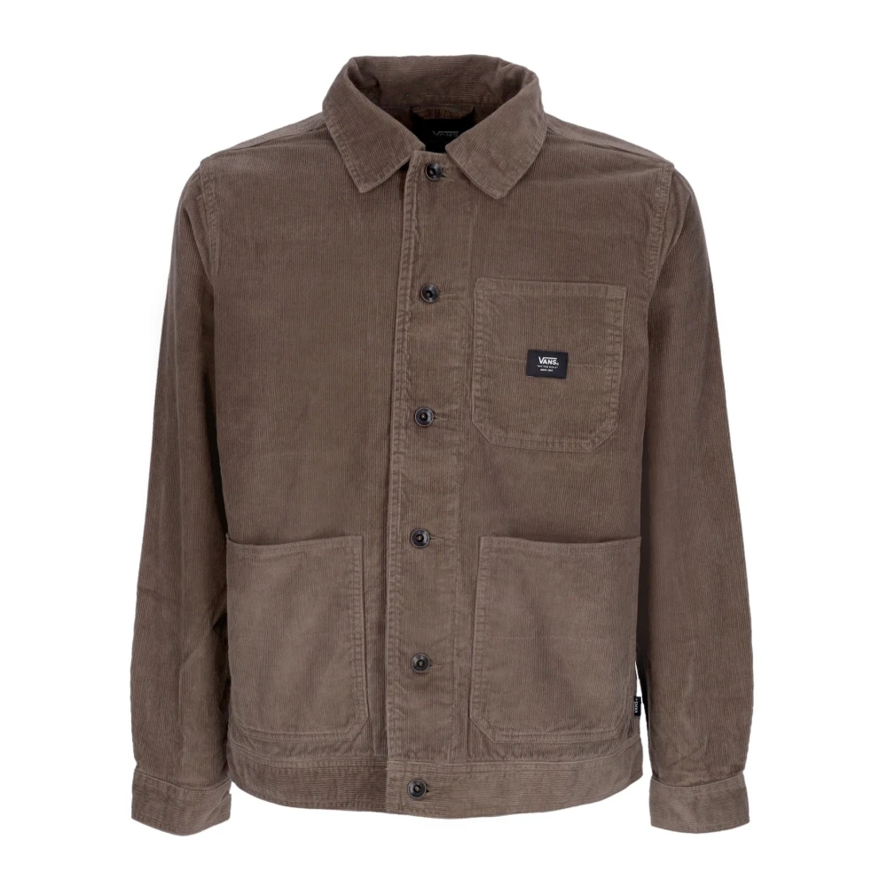 Vans Ribfluwelen Werkjas met Kraag Brown Heren