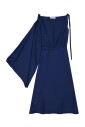 flared-one-sleeve-midi-dress
