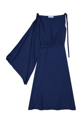 flared-one-sleeve-midi-dress