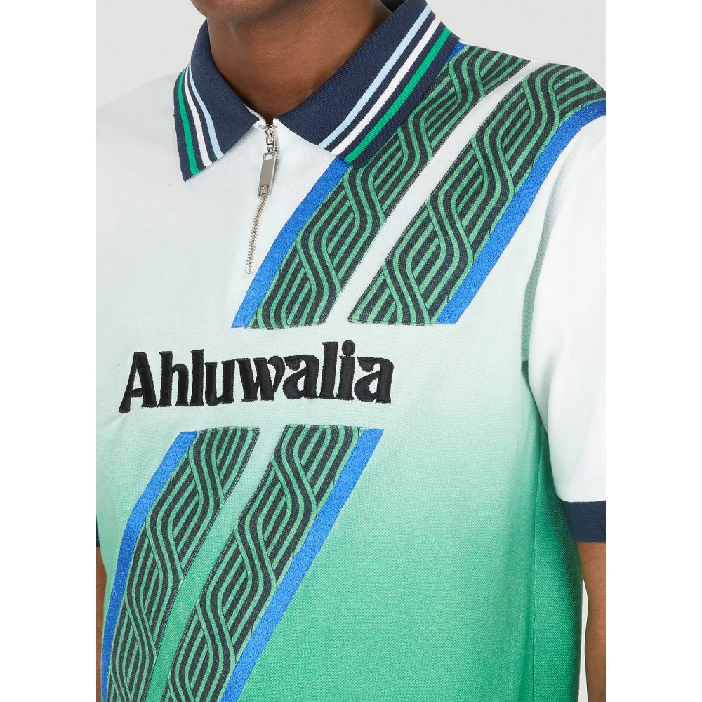 Ahluwalia Grafische Polo Shirt Green Heren