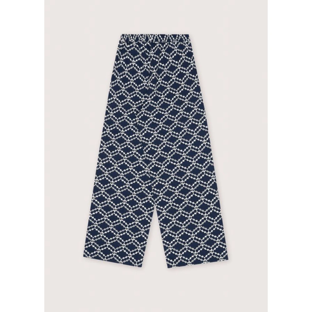 The New Society Straight-cut Pants Set Blue Dames