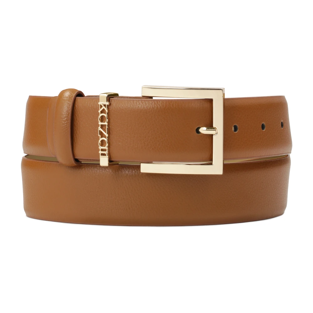 Kazar Bruine brede gladleren riem Brown Dames