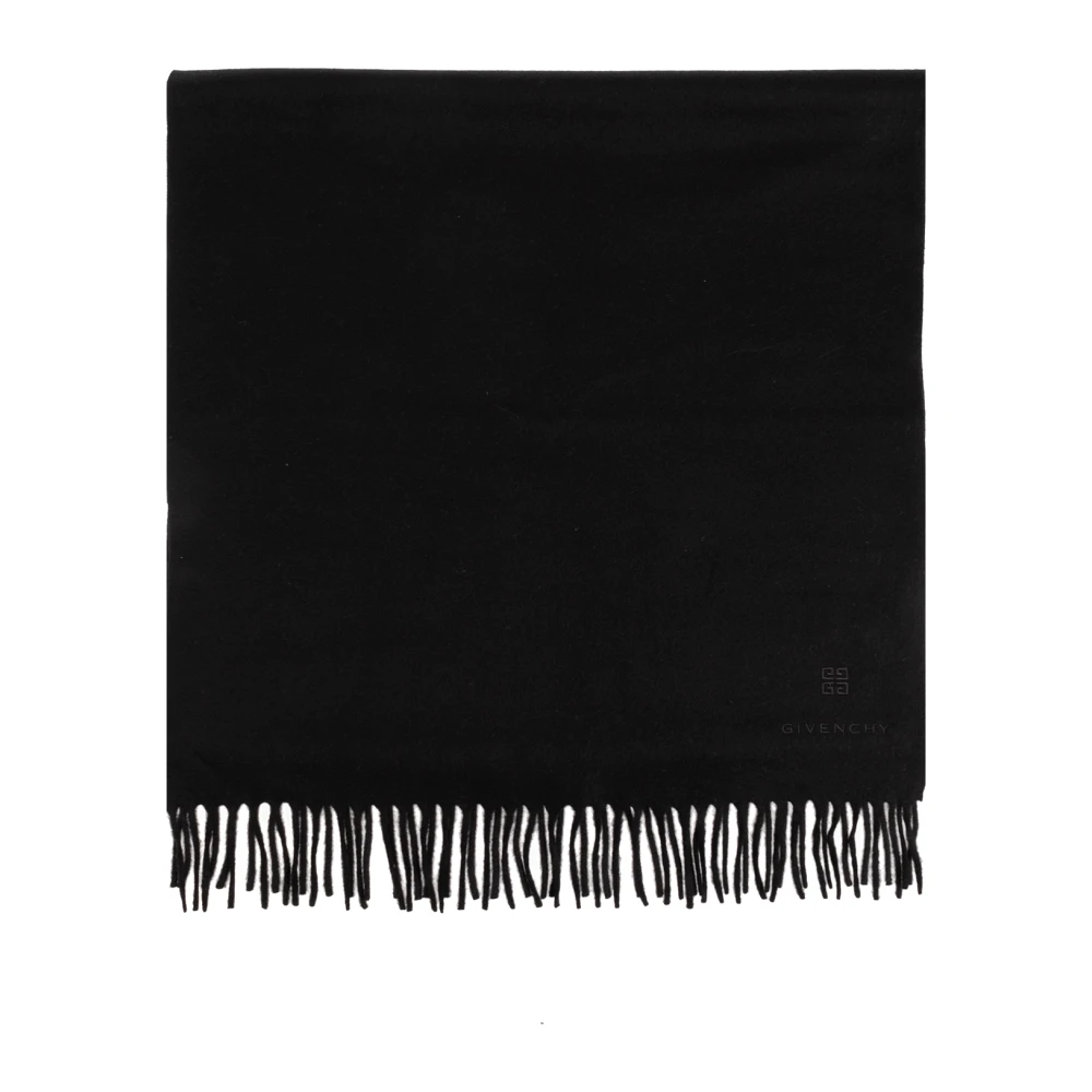Givenchy Wollen sjaal met logo Black Dames