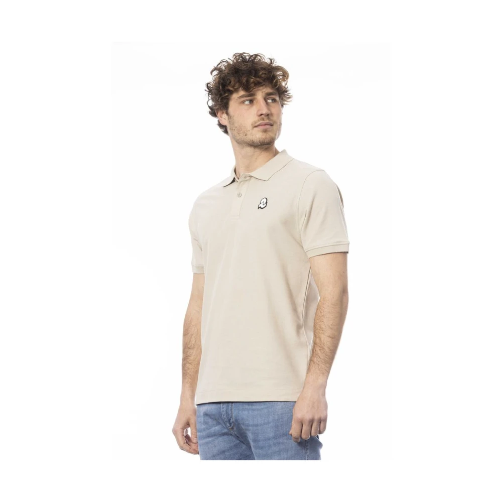 Invicta Beige Katoenen Poloshirt Korte Mouw Beige Heren