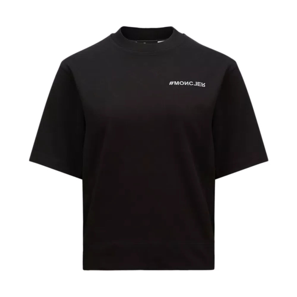 Moncler - Tops > T-Shirts - Black - Moncler - Modalova